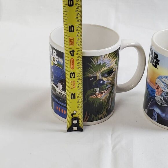 Star Wars Coffee Mug Set of 2 – Chewbacca, Han Solo, Lando, Greedo – Vintage Gal - Picture 8 of 9